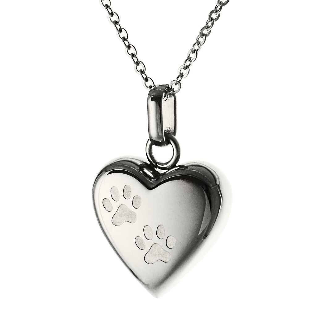Ascheanhänger Herz mit Pfoten