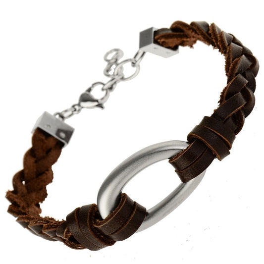 Aschearmband geflochtenes Leder