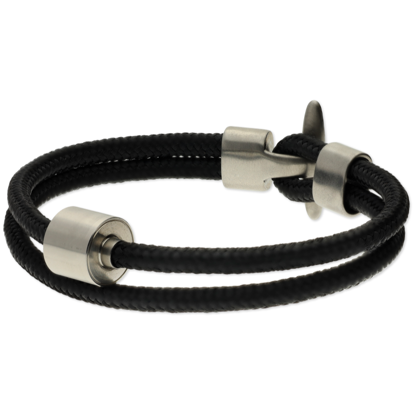 Armband mit Aschekapsel schwarz