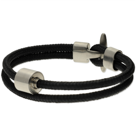 Armband mit Aschekapsel schwarz