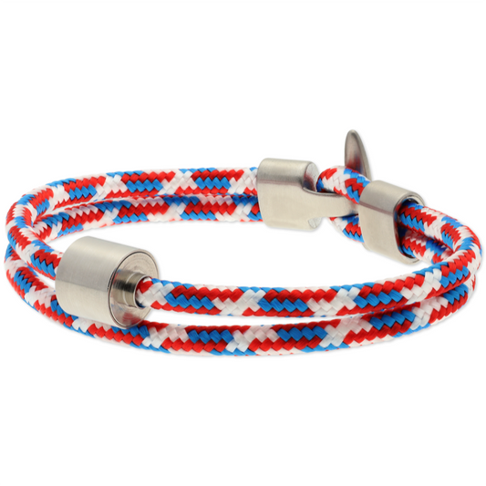 Armband mit Aschekapsel rot / blau / weiß