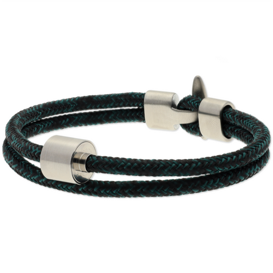 Armband mit Aschekapsel schwarz / petrol