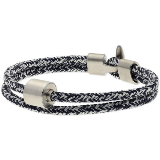 Armband mit Aschekapsel schwarz / weiß