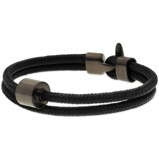 Armband mit Aschekapsel schwarz