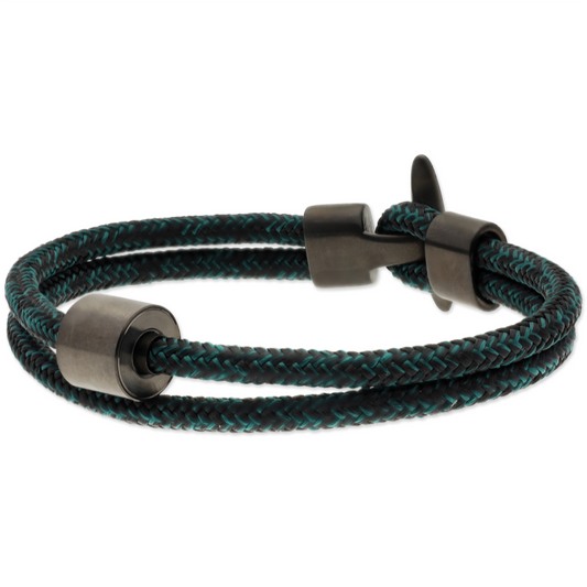 Armband mit Aschekapsel schwarz / petrol