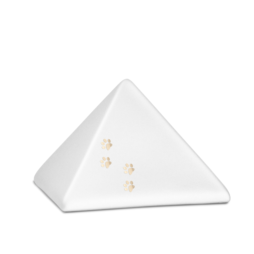 Keramikurne Pyramide mit Pfoten