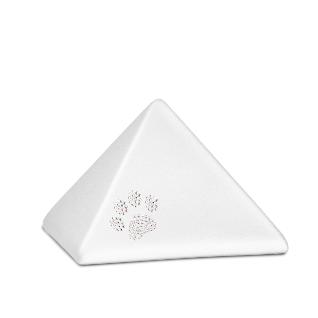 Keramikurne Pyramide mit Pfoten