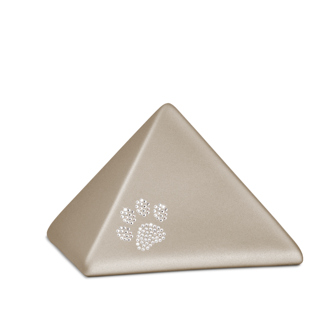 Keramikurne Pyramide mit Pfoten