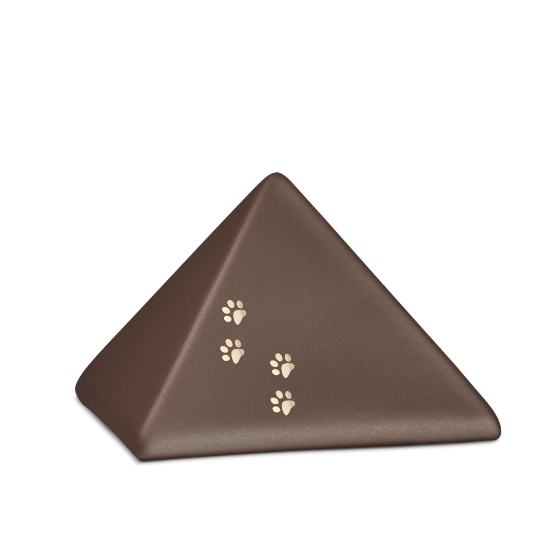 Keramikurne Pyramide mit Pfoten