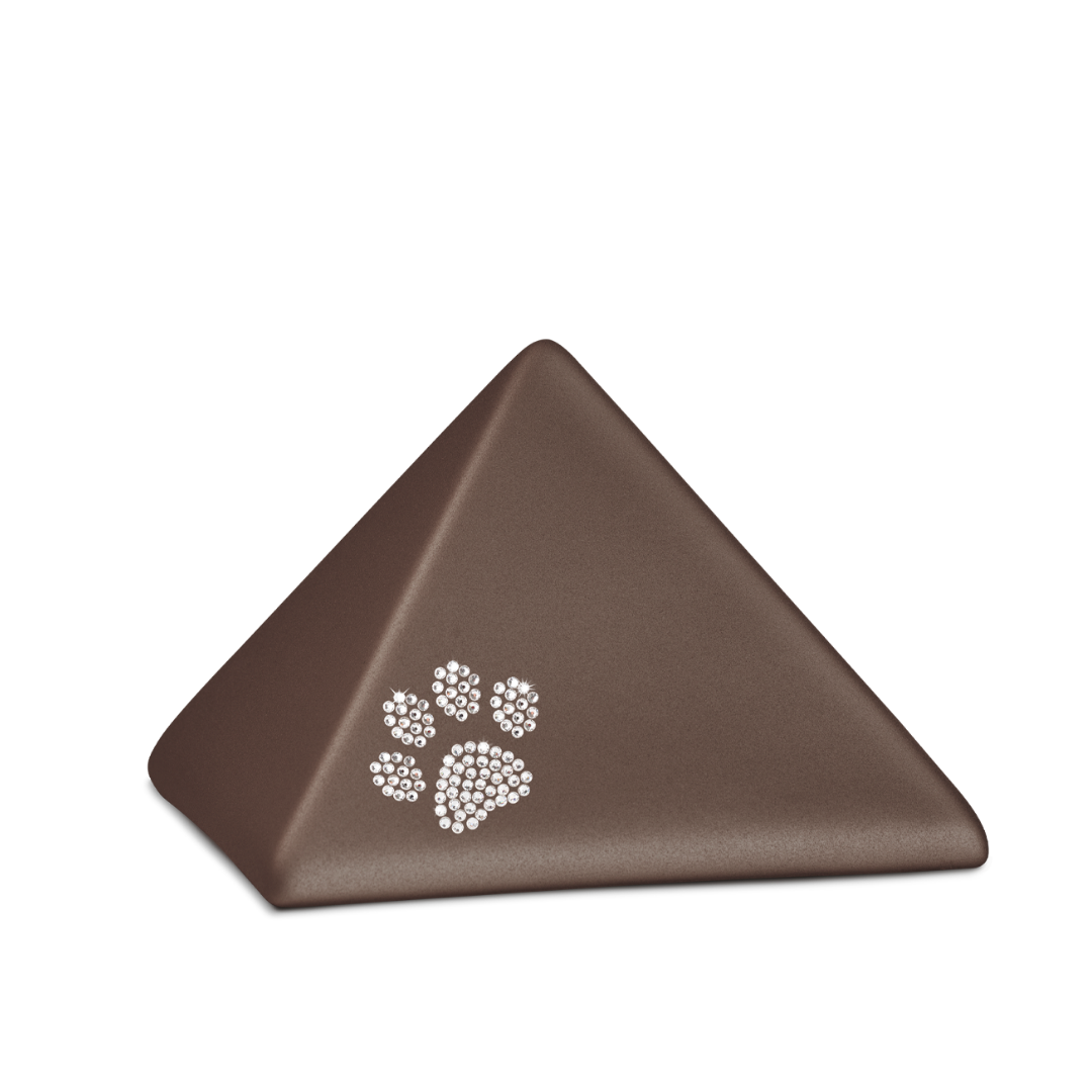 Keramikurne Pyramide mit Pfoten