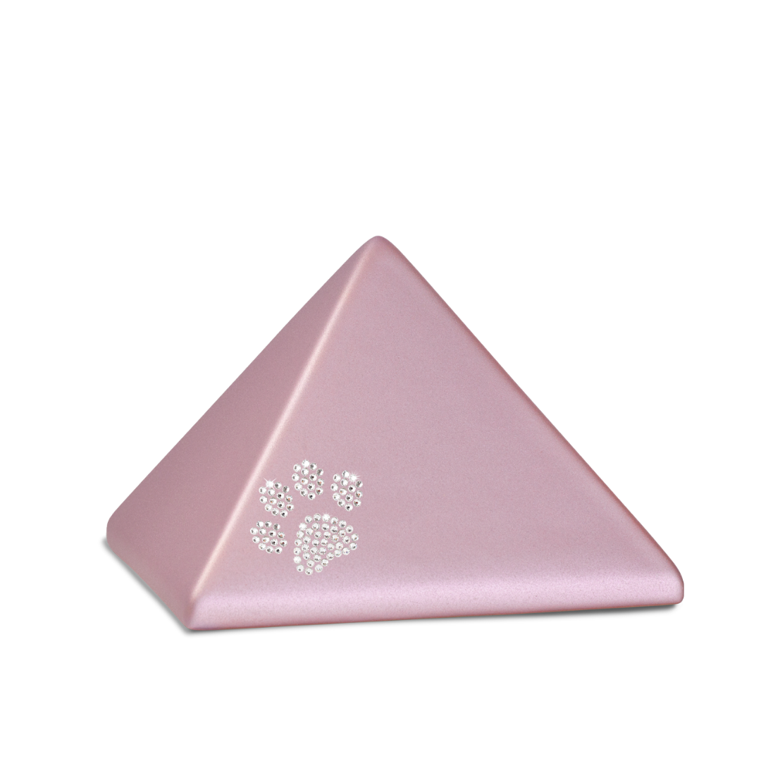 Keramikurne Pyramide mit Pfoten