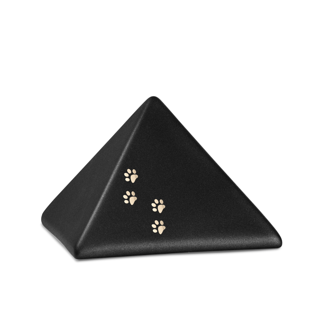Keramikurne Pyramide mit Pfoten