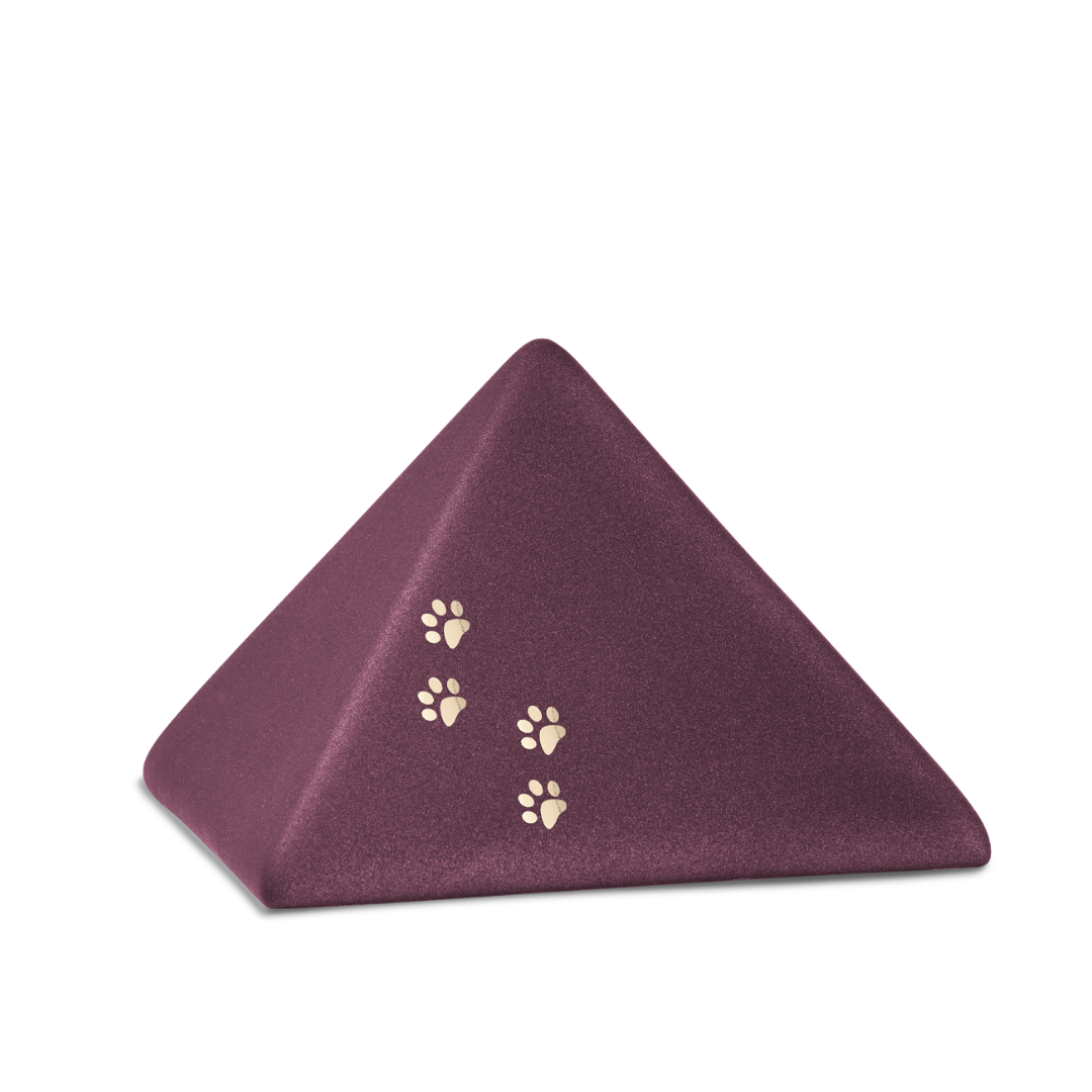Keramikurne Pyramide mit Pfoten