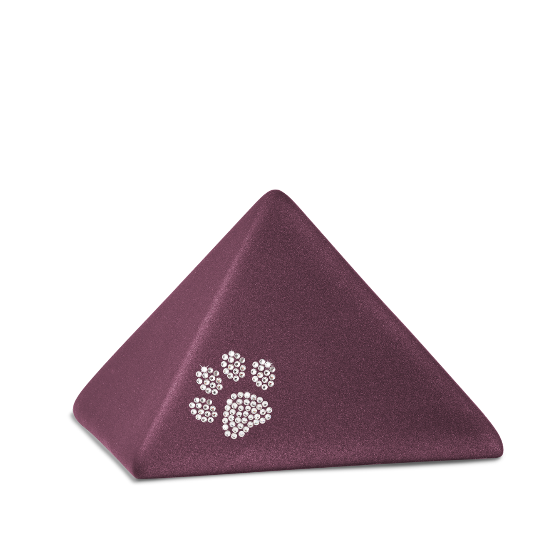 Keramikurne Pyramide mit Pfoten