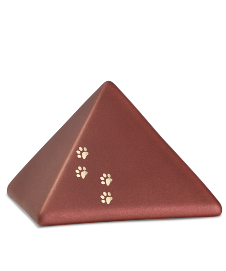 Keramikurne Pyramide mit Pfoten