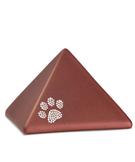 Keramikurne Pyramide mit Pfoten