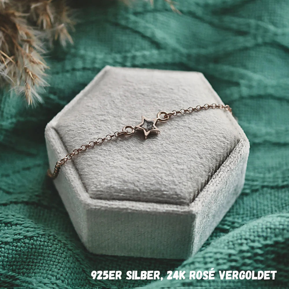 Aschearmband Stern (wahlweise mit Pfote)